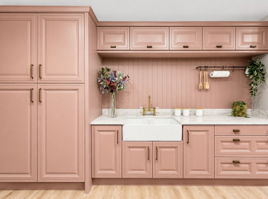 Painted Kitchen Pink 7