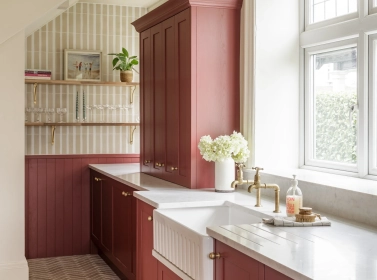 Painted Kitchen Red 43