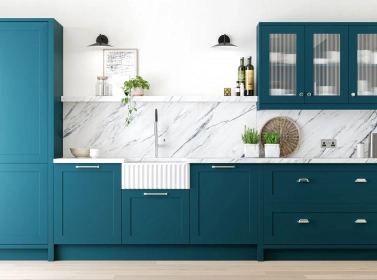 Painted Kitchen Teal