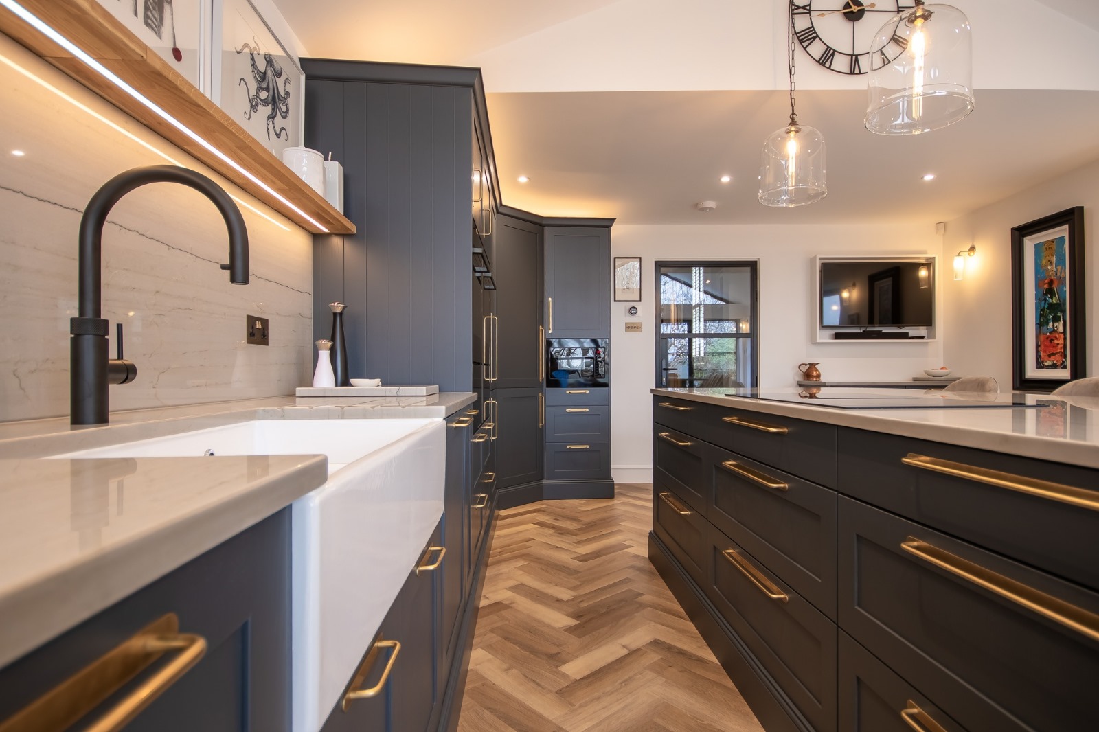 Painted Kitchen Blue 98.1