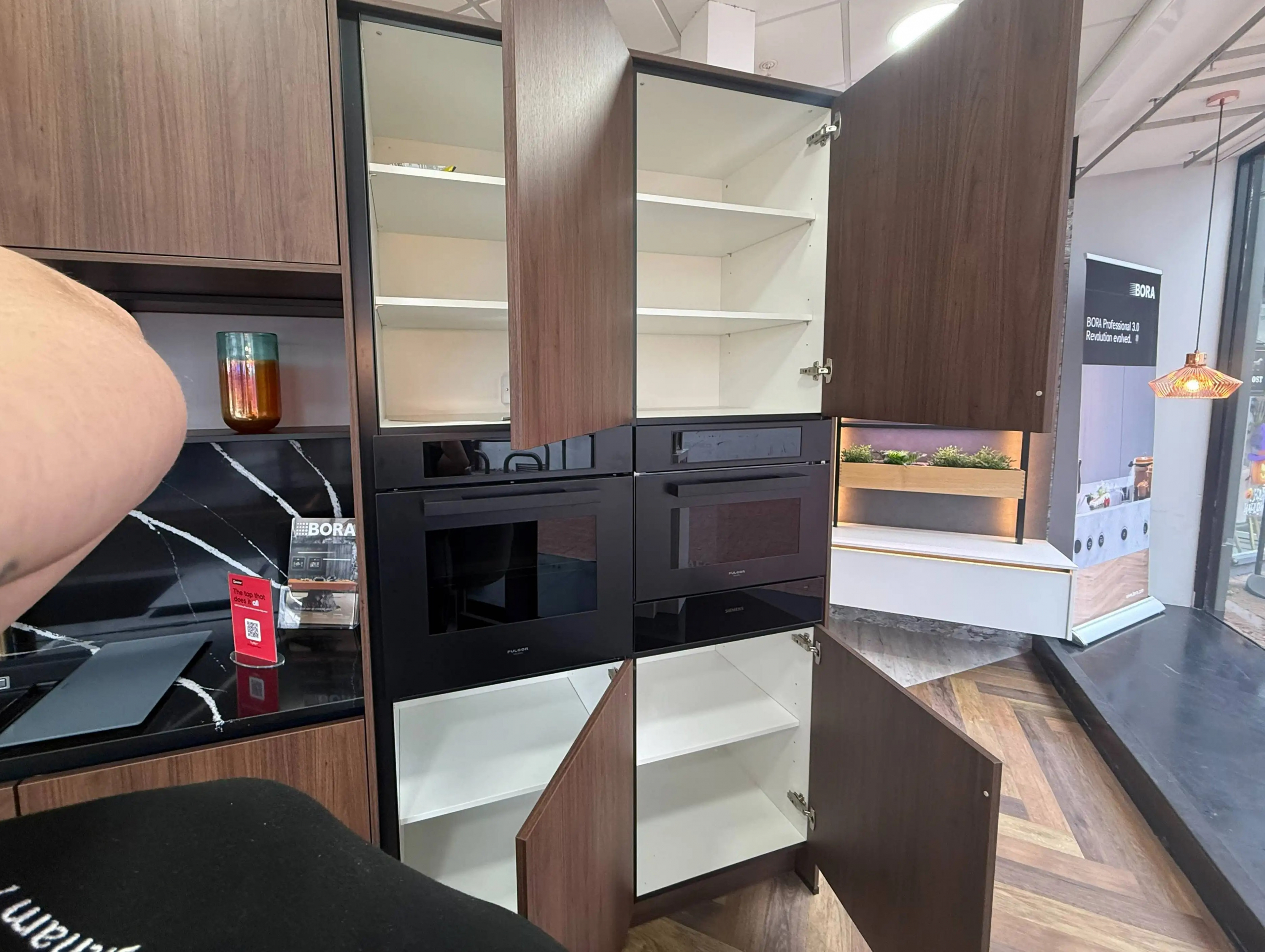 Dark kitchen with dark interior 1.95