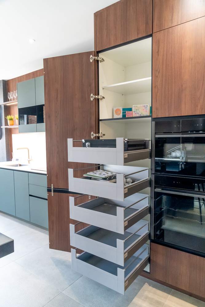 Dark kitchen with dark interior 100