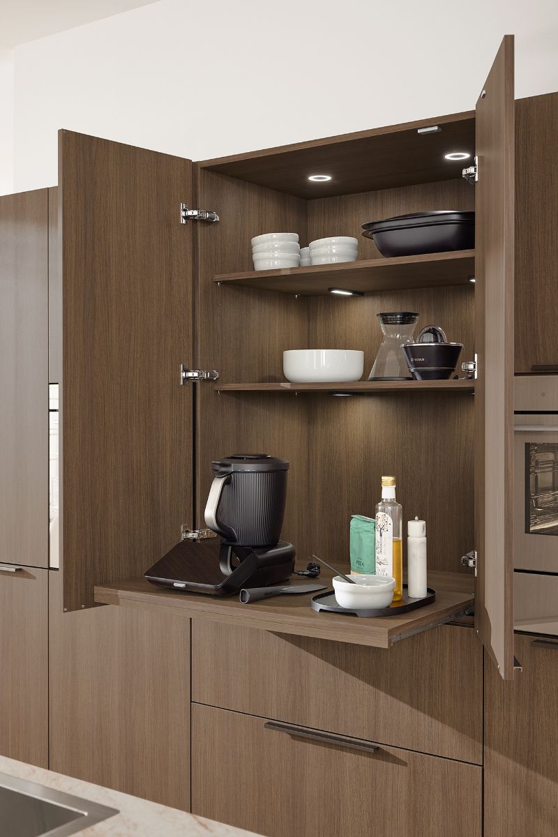 Dark kitchen with dark interior 37