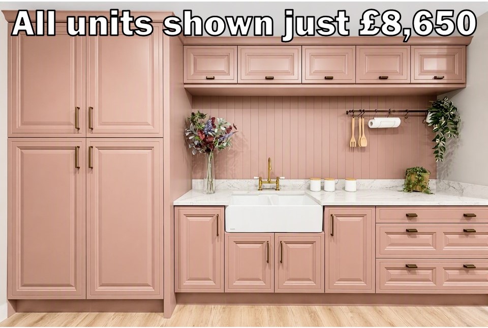 pink raised and fielded kitchen 5.1