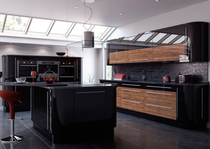 Black Olivewood Gloss Kitchen