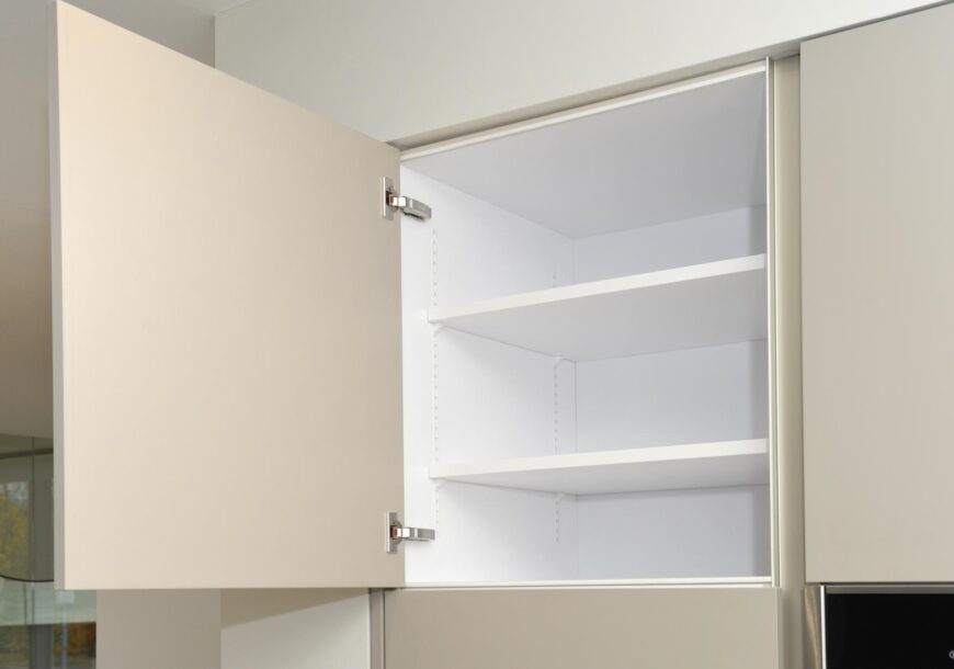 Dark kitchen with white interior 131