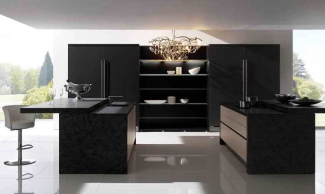 Designer Kitchen Black Stone