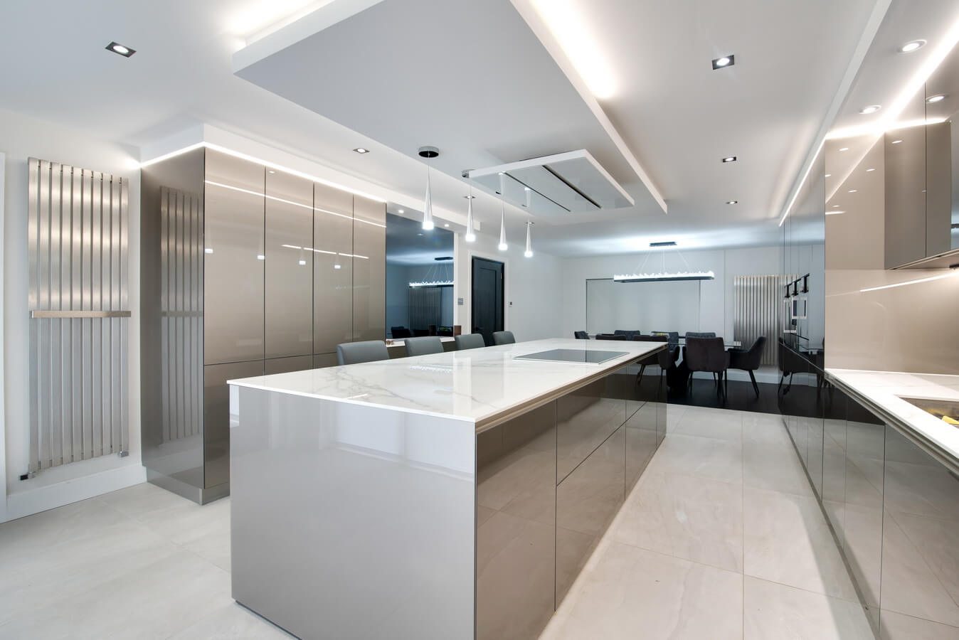 Glass Metallic Kitchen