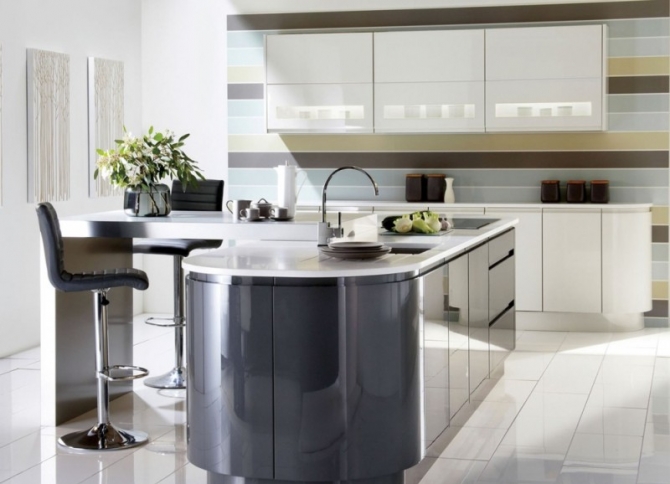 Graphite Grey Porcelain Gloss Kitchen