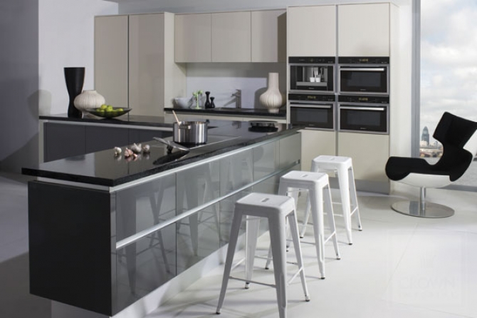 Grey Stone Gloss Kitchen