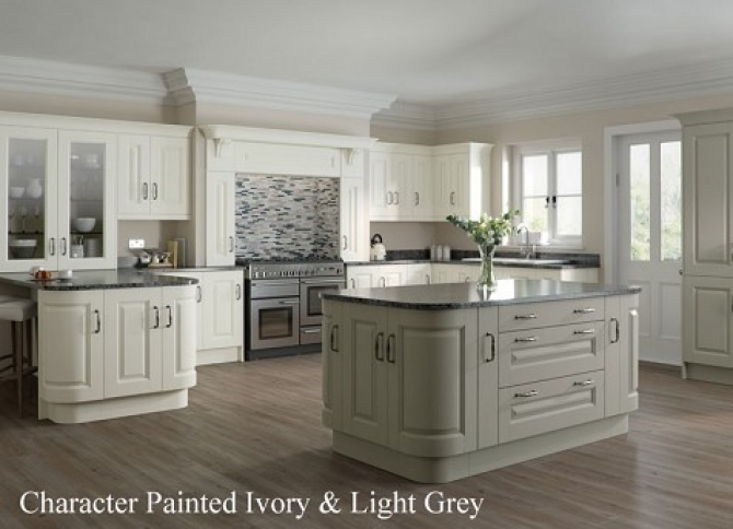 Painted Kitchen Grey Cream