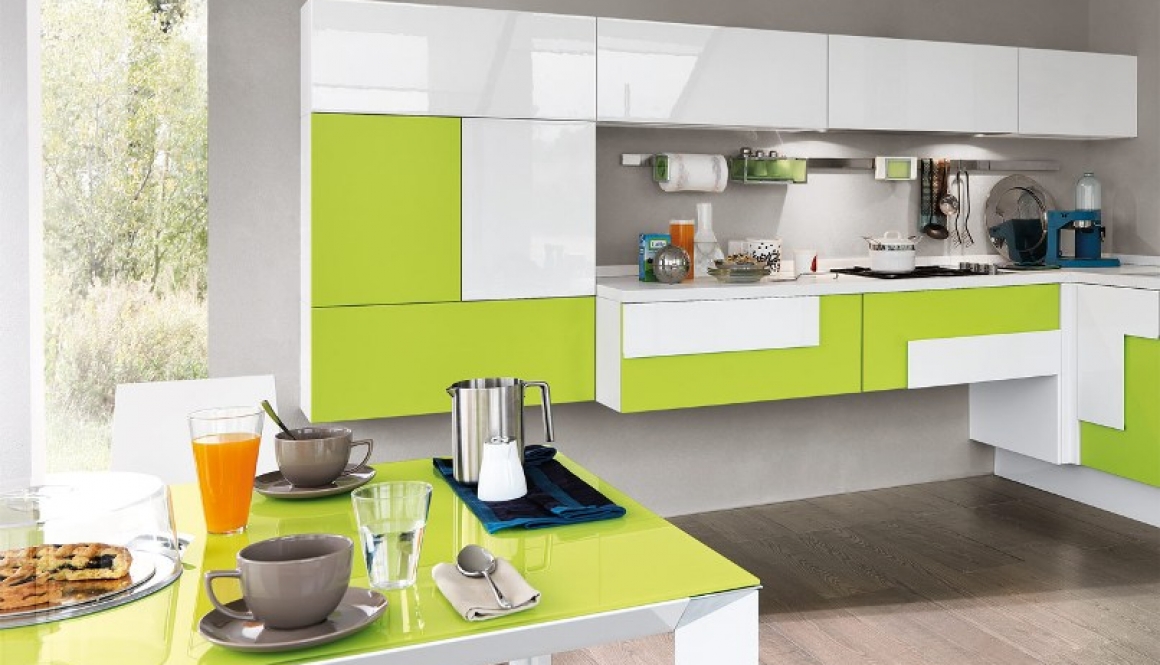 White Lime Gloss Kitchen