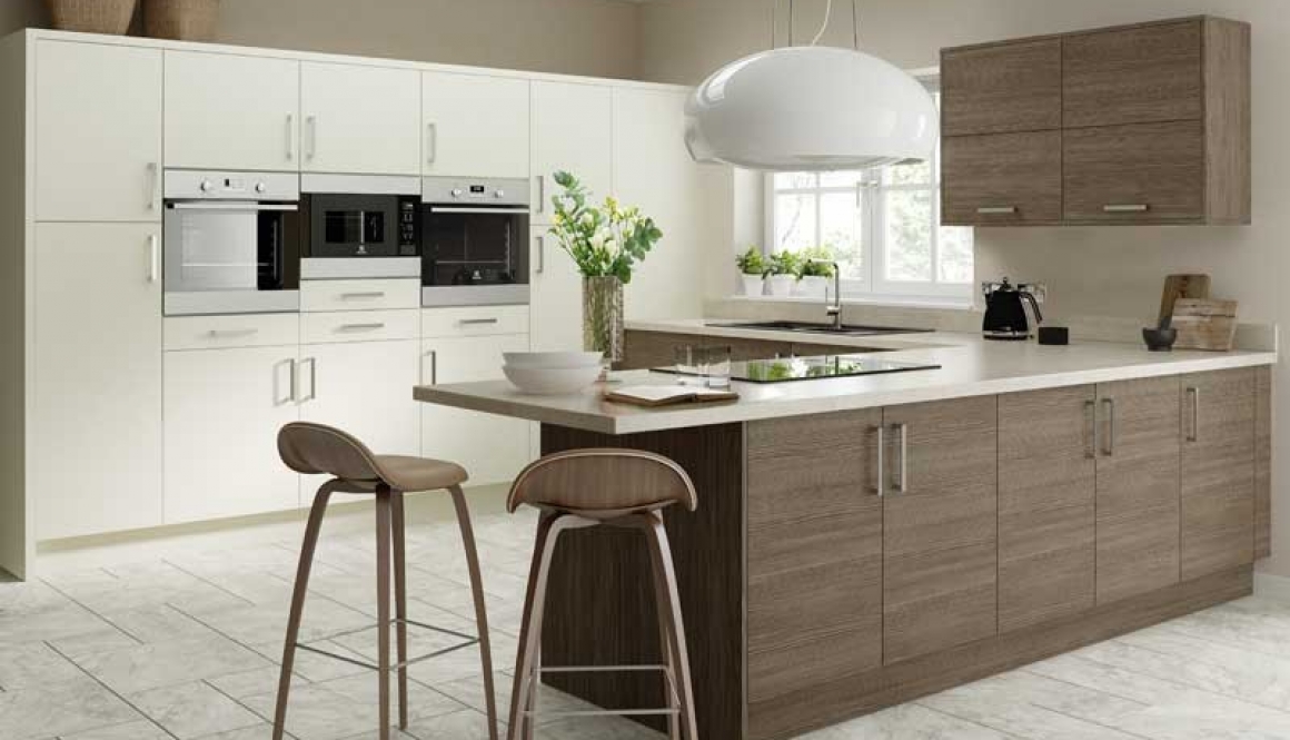 Wood Kitchen Brown Grey