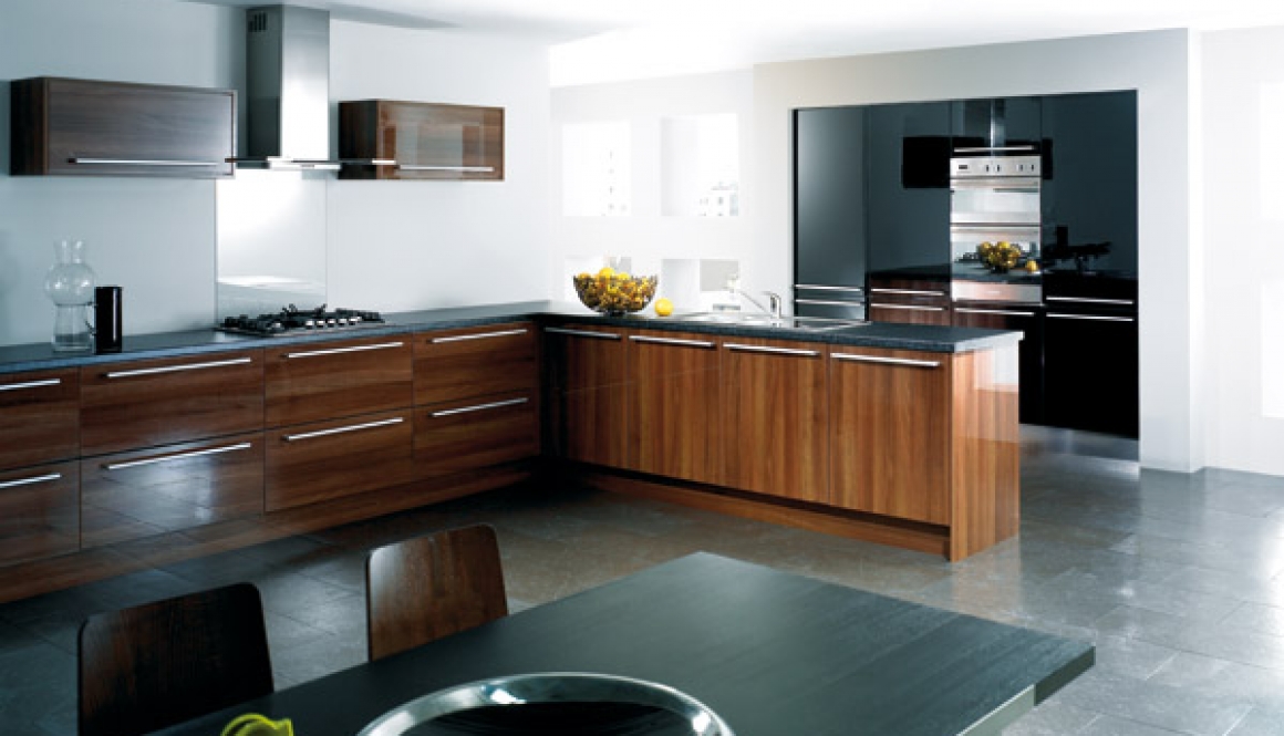 Black Walnut Gloss Kitchen