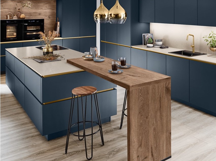 matt kitchen dark blue