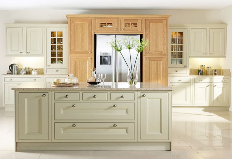 painted in frame step shaker kitchen