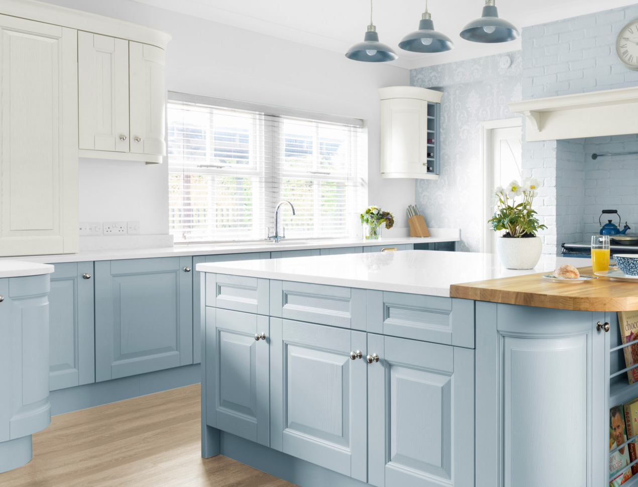 raised and fielded painted kitchen